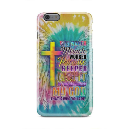 Way Maker Lyrics Cross Phone Case - Inspirational Bible Scripture iPhone Cases