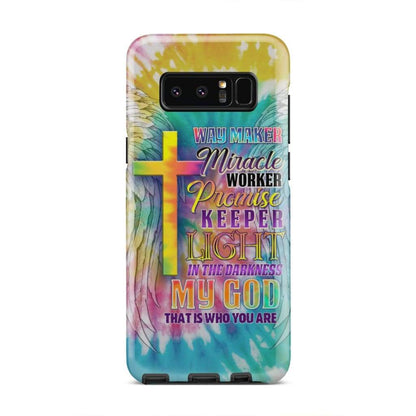 Way Maker Lyrics Cross Phone Case - Inspirational Bible Scripture iPhone Cases