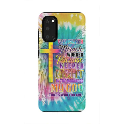 Way Maker Lyrics Cross Phone Case - Inspirational Bible Scripture iPhone Cases