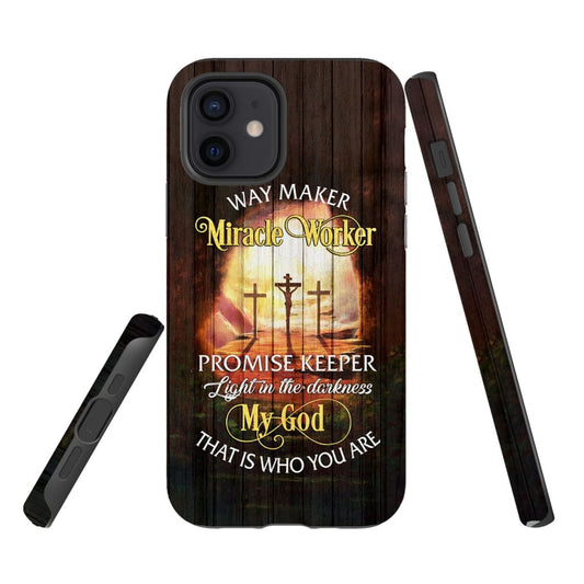 Way Maker Lyrics Three Crosses Phone Case - Scripture Phone Cases - Iphone Cases Christian