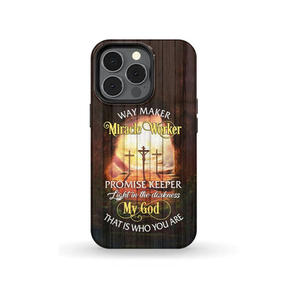 Way Maker Lyrics Three Crosses Phone Case - Scripture Phone Cases - Iphone Cases Christian