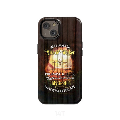 Way Maker Lyrics Three Crosses Phone Case - Scripture Phone Cases - Iphone Cases Christian