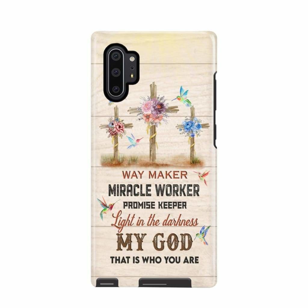 Way Maker Lyrics Three Crosses With Flowers Phone Case - Scripture Phone Cases - Iphone Cases Christian