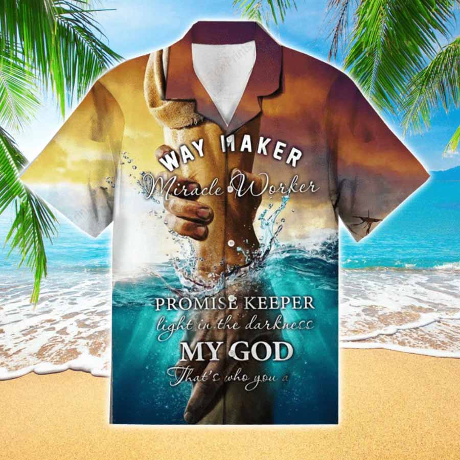 Way Maker Miracle Worker Hawaiin Shirt - Christian Hawaiin Shirt For Men & Women