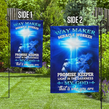 Way Maker Miracle Worker Jesus Christ Flag - Christmas Garden Flag - Christmas House Flag - Christmas Outdoor Decoration