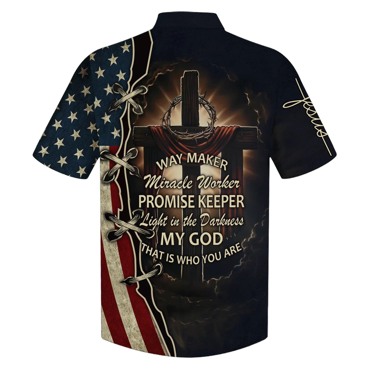Way Maker Miracle Worker Promise Keeper Hawaiian Shirts - Christian Hawaiian Shirt - Hawaiian Summer Shirts