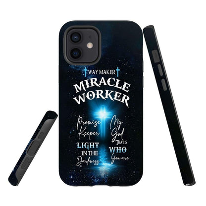 Way Maker Phone Case - Way Maker Miracle Worker Cross Christian Phone Case - Inspirational Bible Scripture iPhone Cases