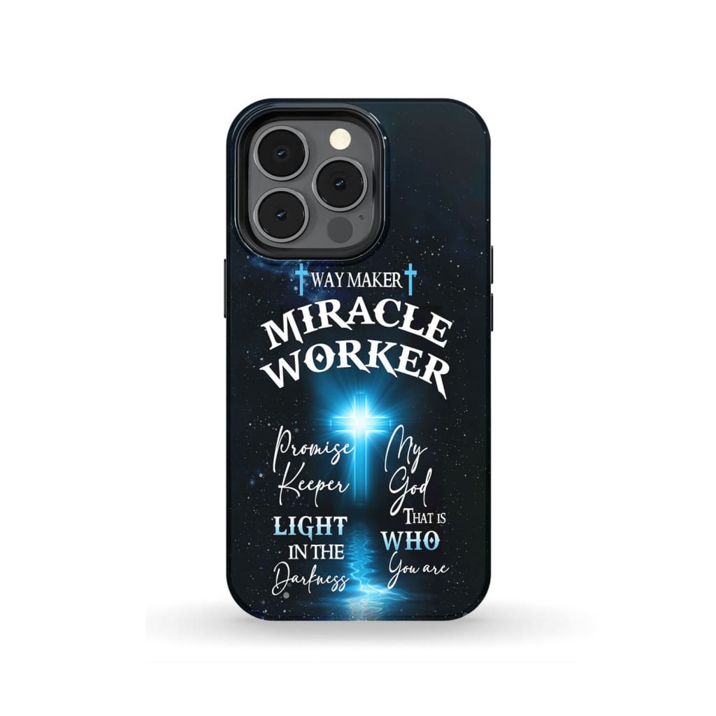 Way Maker Phone Case - Way Maker Miracle Worker Cross Christian Phone Case - Inspirational Bible Scripture iPhone Cases