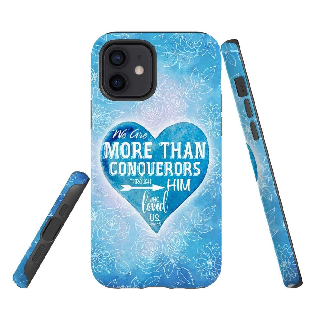 We Are More Than Conquerors Romans 837 Bible Verse Phone Case - Inspirational Bible Scripture iPhone Cases