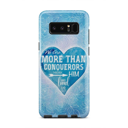 We Are More Than Conquerors Romans 837 Bible Verse Phone Case - Inspirational Bible Scripture iPhone Cases