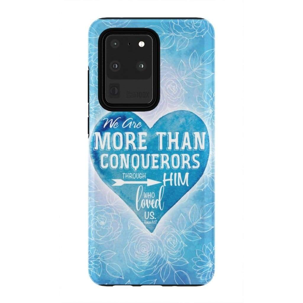 We Are More Than Conquerors Romans 837 Bible Verse Phone Case - Inspirational Bible Scripture iPhone Cases