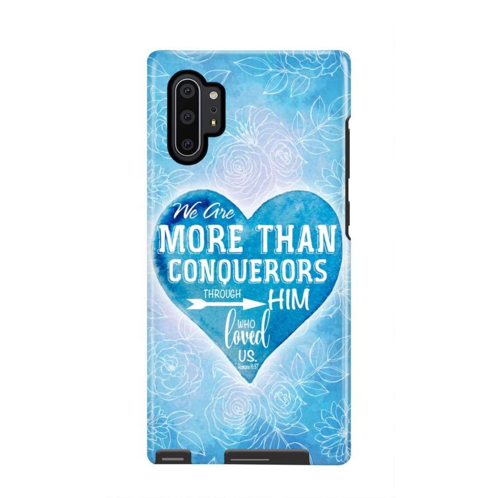 We Are More Than Conquerors Romans 837 Bible Verse Phone Case - Scripture Phone Cases - Iphone Cases Christian