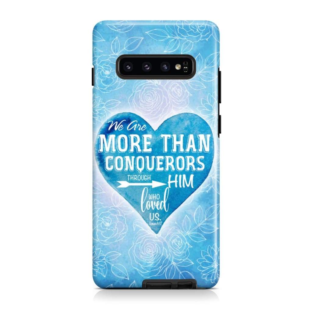 We Are More Than Conquerors Romans 837 Bible Verse Phone Case - Scripture Phone Cases - Iphone Cases Christian