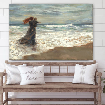 We Face The Wild Ocean Canvas Wall Art - Gift For Mom
