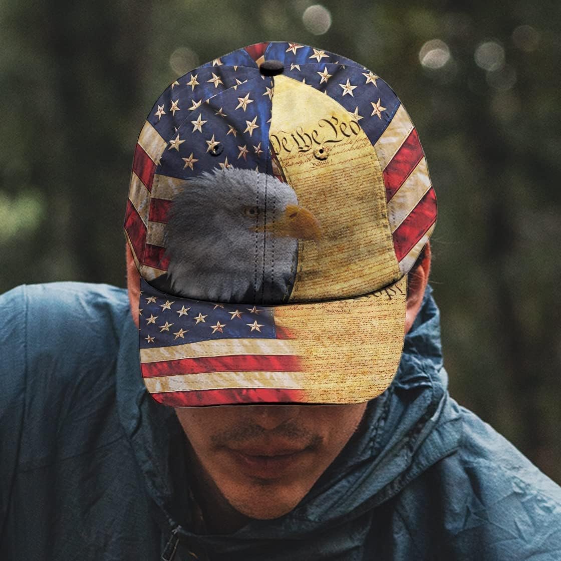 We The People Eagle Classic Hat All Over Print - Christian Hats for Men and Women