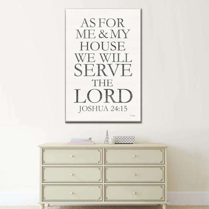 We Will Serve The Lord Wall Art Canvas - Christian Wall Hangings - Bible Verse Wall Art Canvas
