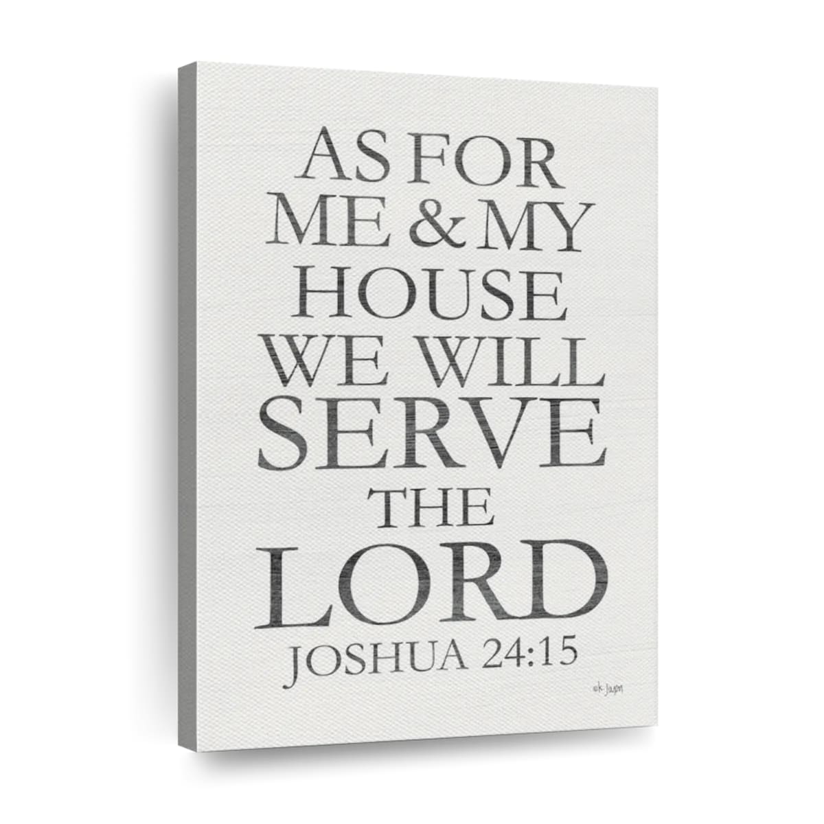 We Will Serve The Lord Wall Art Canvas - Christian Wall Hangings - Bible Verse Wall Art Canvas