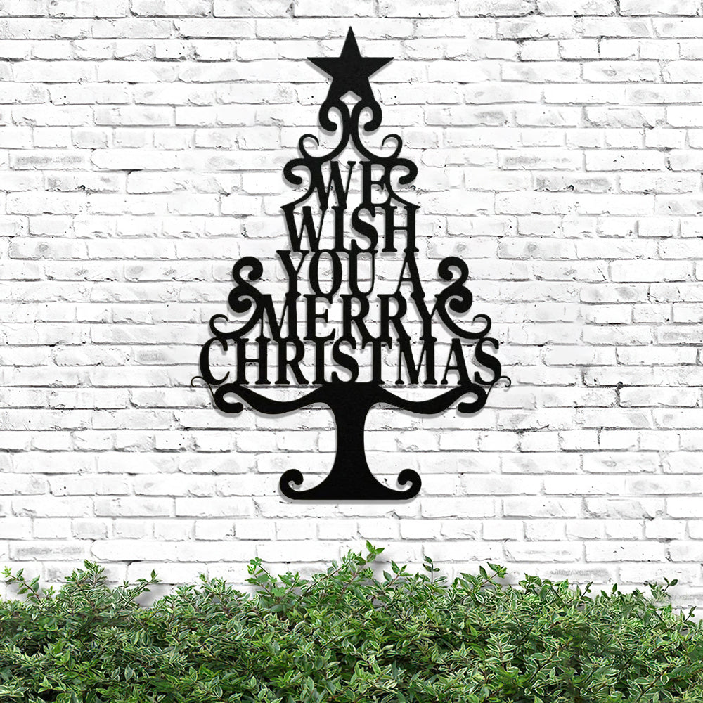 We Wish You A Merry Christmas Metal Sign - Christmas Metal Sign - Ciaocustom