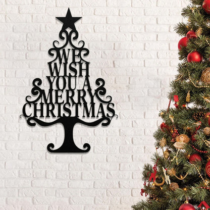 We Wish You A Merry Christmas Metal Sign - Christmas Metal Sign - Ciaocustom
