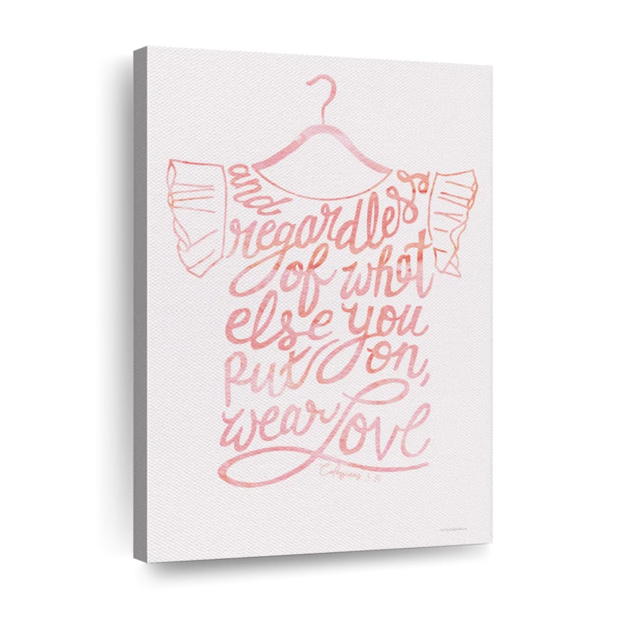 Wear Love Wall Art Canvas - Christian Wall Hangings - Bible Verse Wall Art Canvas