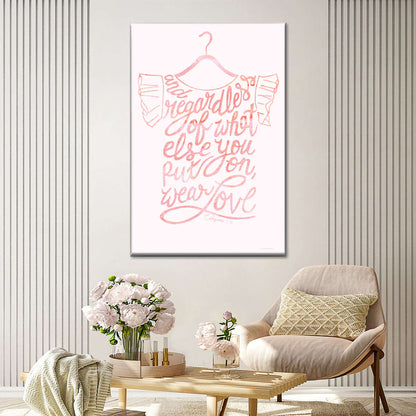 Wear Love Wall Art Canvas - Christian Wall Hangings - Bible Verse Wall Art Canvas