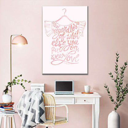 Wear Love Wall Art Canvas - Christian Wall Hangings - Bible Verse Wall Art Canvas