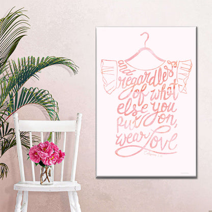 Wear Love Wall Art Canvas - Christian Wall Hangings - Bible Verse Wall Art Canvas