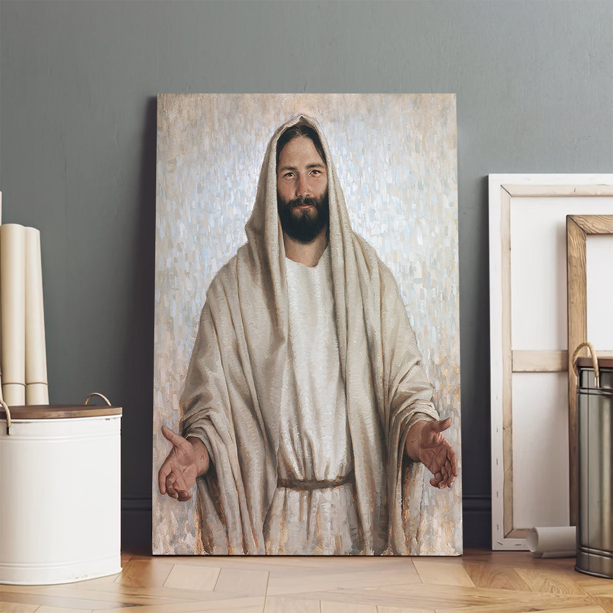 Welcome Home Canvas Wall Art - Jesus Picture - Jesus Portrait Canvas