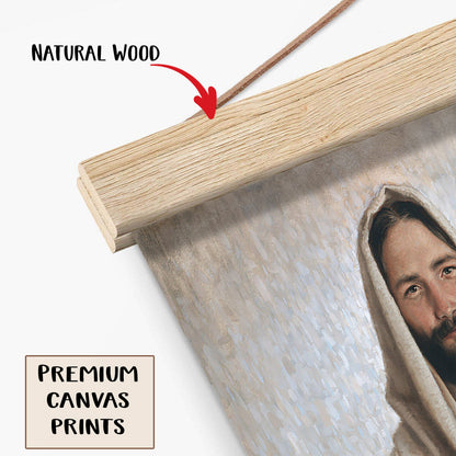 Welcome Home Hanging Canvas Wall Art - Jesus Picture - Jesus Portrait Canvas - Religious Canvas