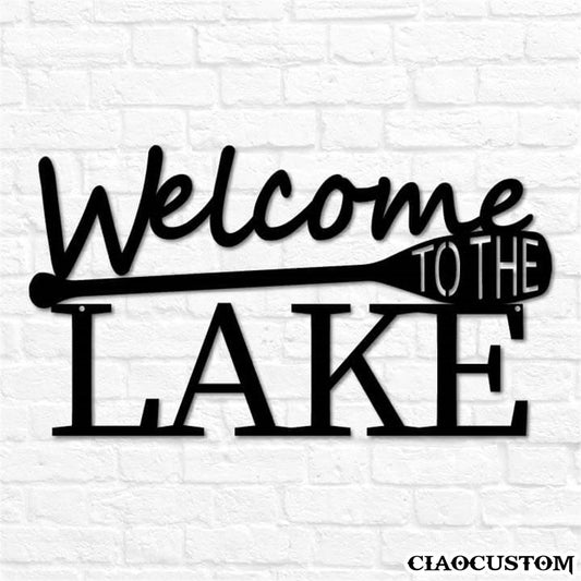 Welcome to the Lake Metal Sign - Decorative Metal Wall Art - Metal Signs Outdoor