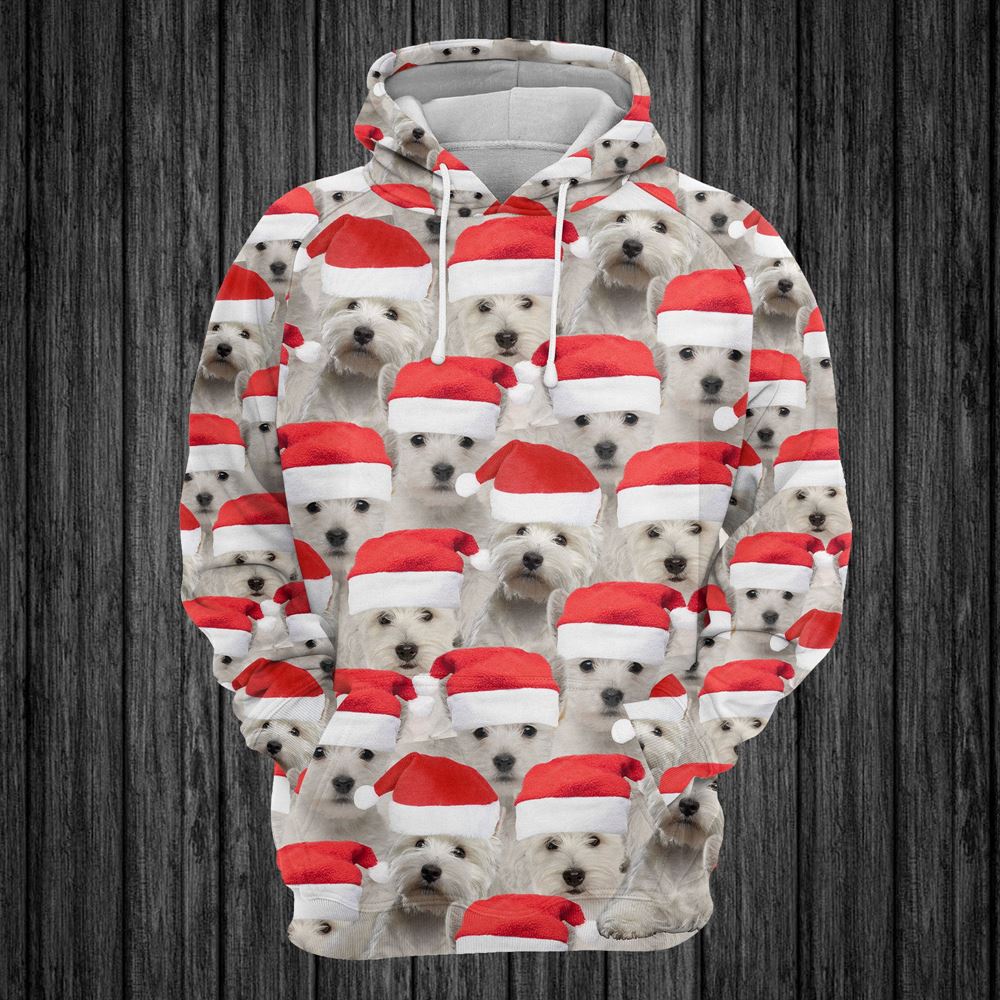 West Highland White Terrier Christmas Group All Over Print 3D Hoodie For Men And Women, Best Gift For Dog lovers, Best Outfit Christmas