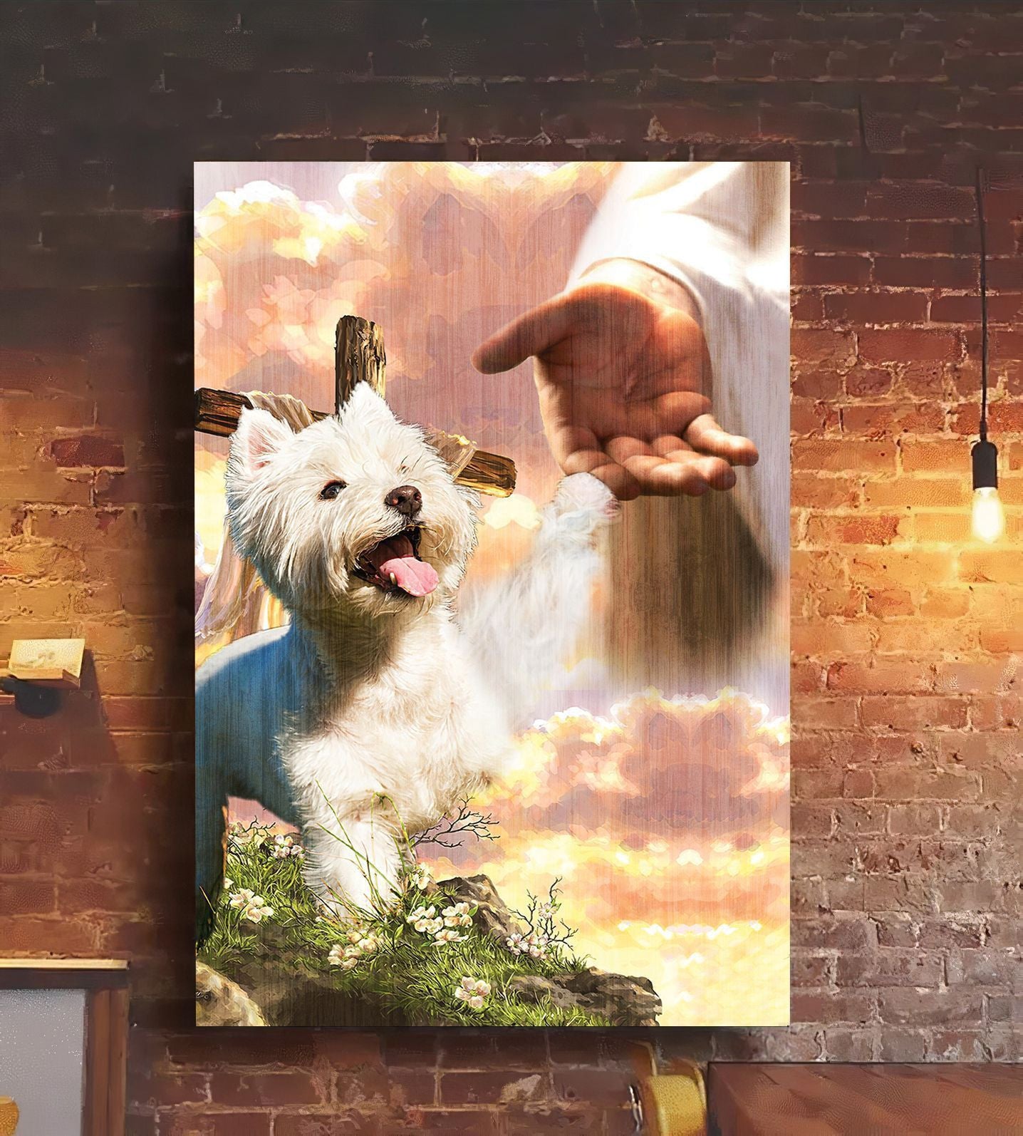 Westie God Hand Canvas - Canvas Decor Ideas