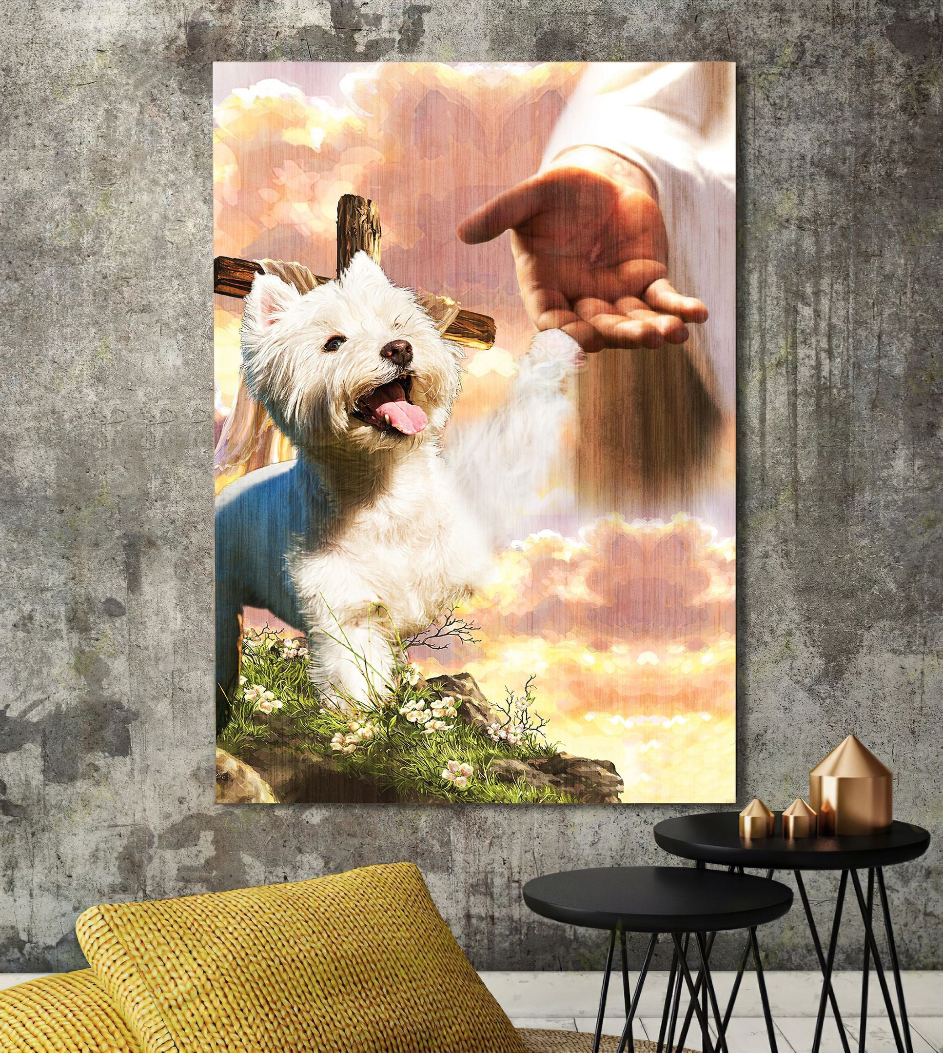 Westie God Hand Canvas - Canvas Decor Ideas