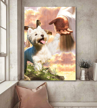 Westie God Hand Canvas - Canvas Decor Ideas