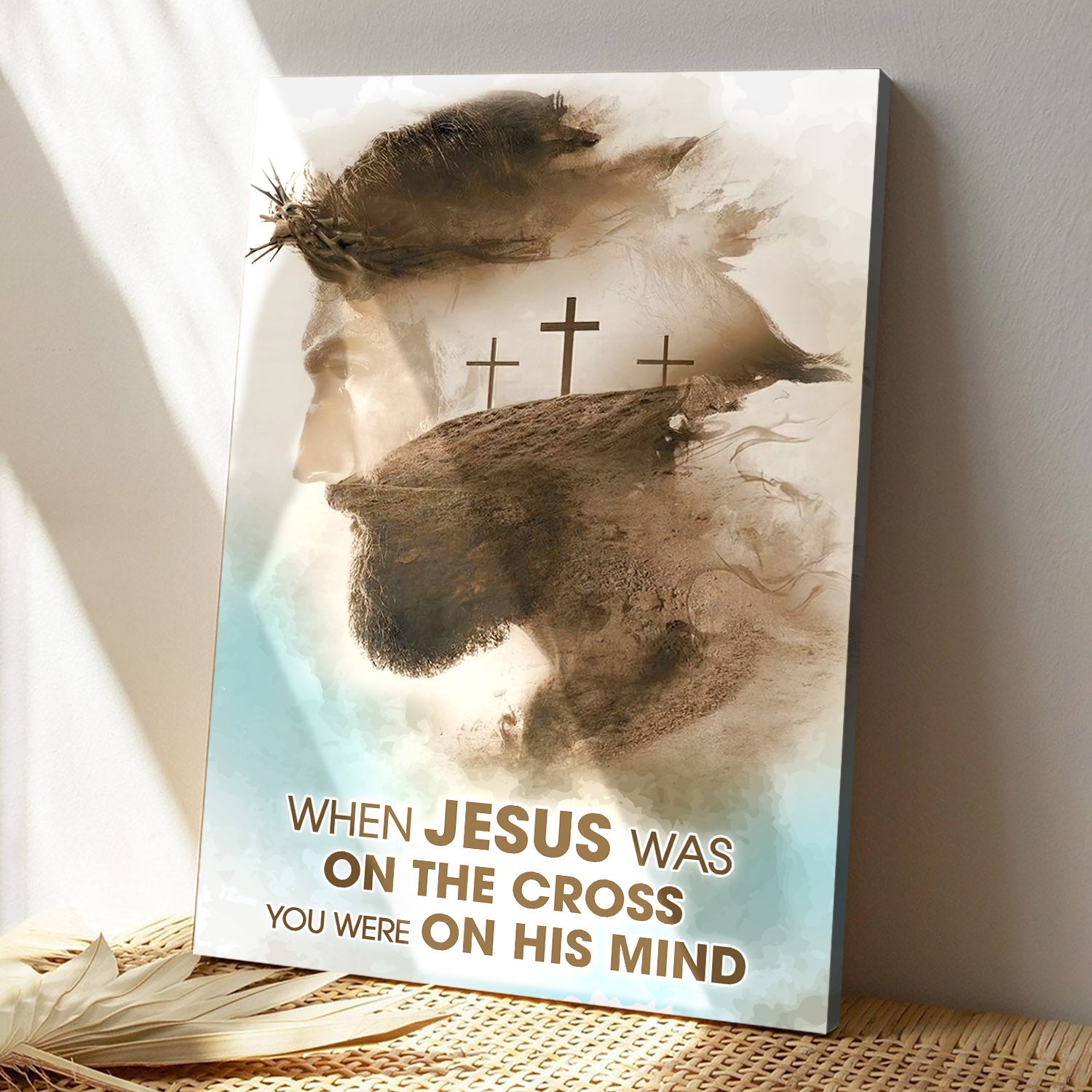 When Jesus Was On The Cross Canvas Wall Art - Jesus Pictures - Christian Canvas Prints - Faith Canvas - Bible Verse Canvas - Ciaocustom