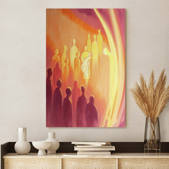 When A Child Is Given Divine Life At Baptism Its Guardian Angel Is Filled With Joy Canvas Pictures - Jesus Baptism Canvas - Christian Wall Art