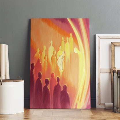 When A Child Is Given Divine Life At Baptism Its Guardian Angel Is Filled With Joy Canvas Pictures - Jesus Baptism Canvas - Christian Wall Art