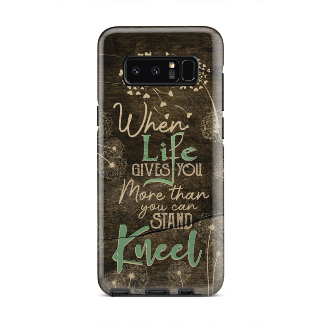 When Life Gives You More Than You Can Stand Kneel Phone Case - Christian Phone Case - Inspirational Bible Scripture iPhone Cases