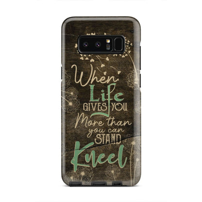 When Life Gives You More Than You Can Stand Kneel Phone Case - Christian Phone Case - Inspirational Bible Scripture iPhone Cases