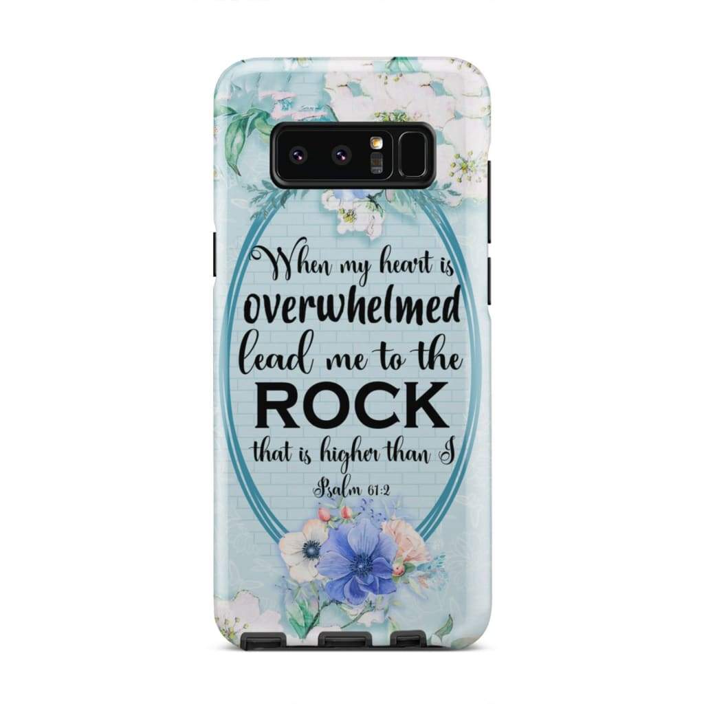 When My Heart Is Overwhelmed Psalm 612 Bible Verse Phone Case - Inspirational Bible Scripture iPhone Cases