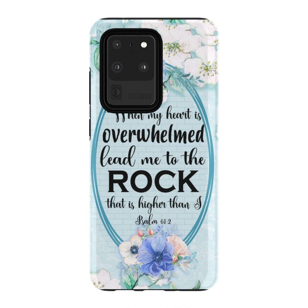 When My Heart Is Overwhelmed Psalm 612 Bible Verse Phone Case - Inspirational Bible Scripture iPhone Cases