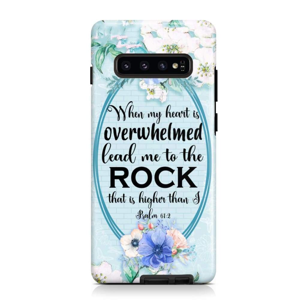 When My Heart Is Overwhelmed Psalm 612 Bible Verse Phone Case - Scripture Phone Cases - Iphone Cases Christian