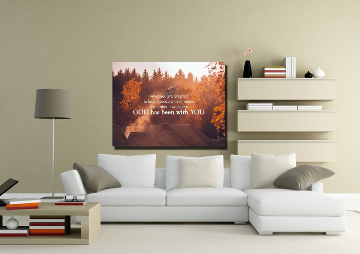 When You Are Tempted To Lose Patience With Someone Canvas Wall Art Print - Christian Canvas Wall Art