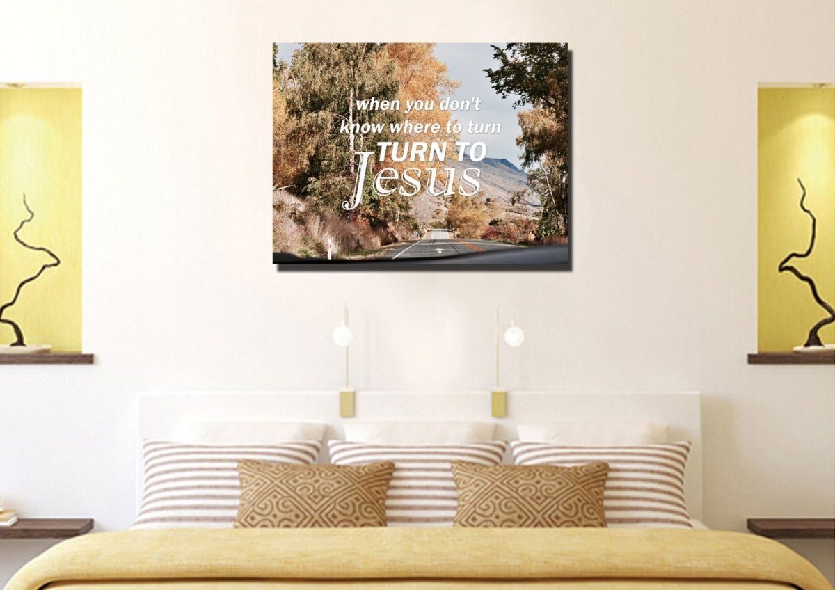 When You Don't Know Where To Turn Canvas Wall Art Print - Christian Canvas Wall Art
