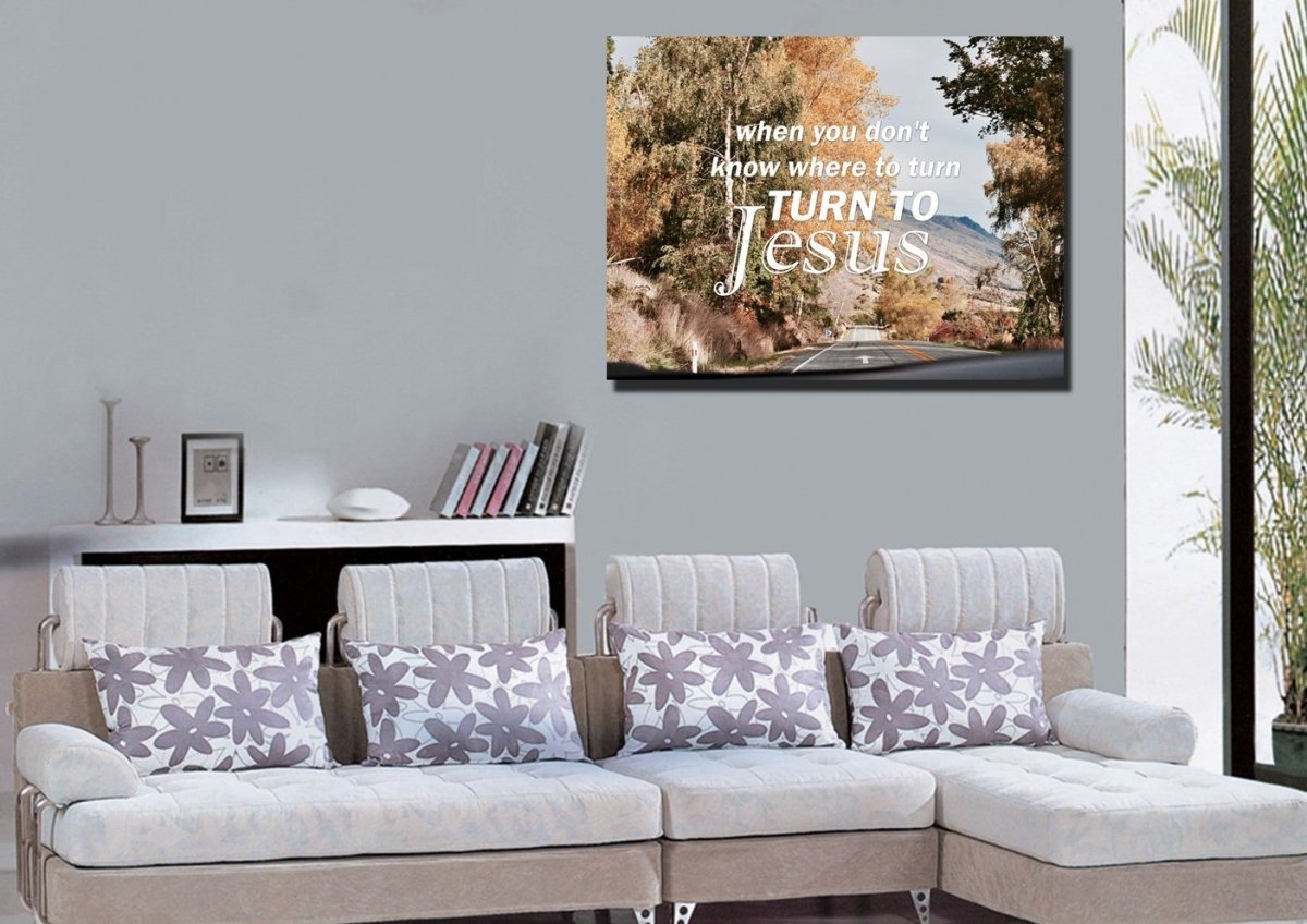 When You Don't Know Where To Turn Canvas Wall Art Print - Christian Canvas Wall Art