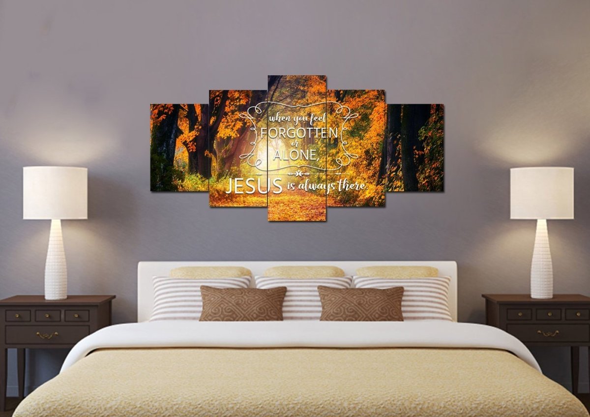 When You Feel Forgotten Or Alone, Jesus Is Always There Canvas Wall Art Print - Christian Canvas Wall Art