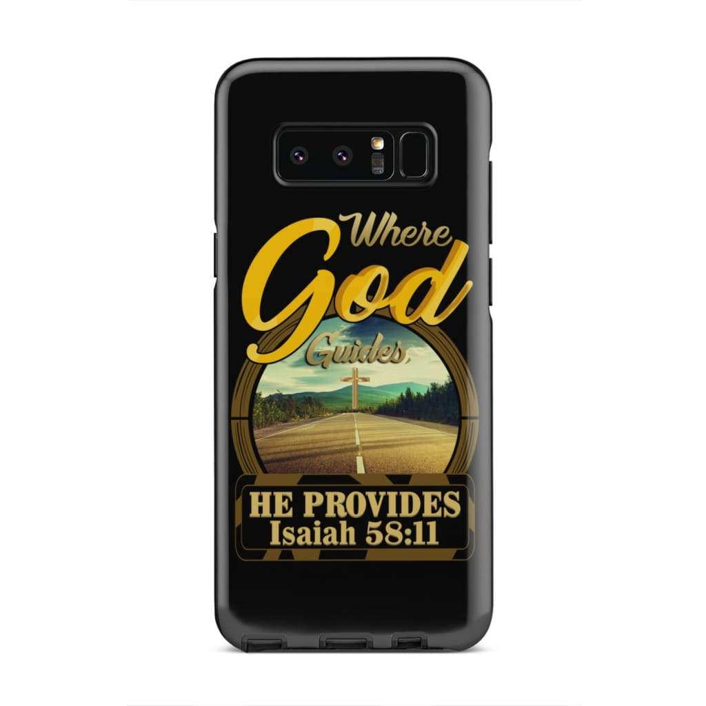 Where God Guides He Provides Isaiah 5811 Bible Verse Phone Case - Inspirational Bible Scripture iPhone Cases