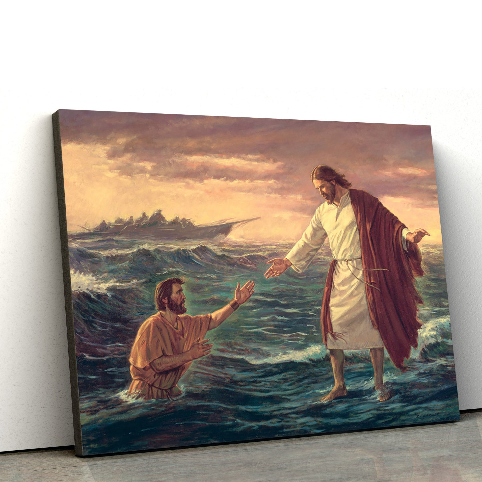Wherefore Didst Thou Doubt Canvas Picture - Jesus Canvas Wall Art - Christian Wall Art