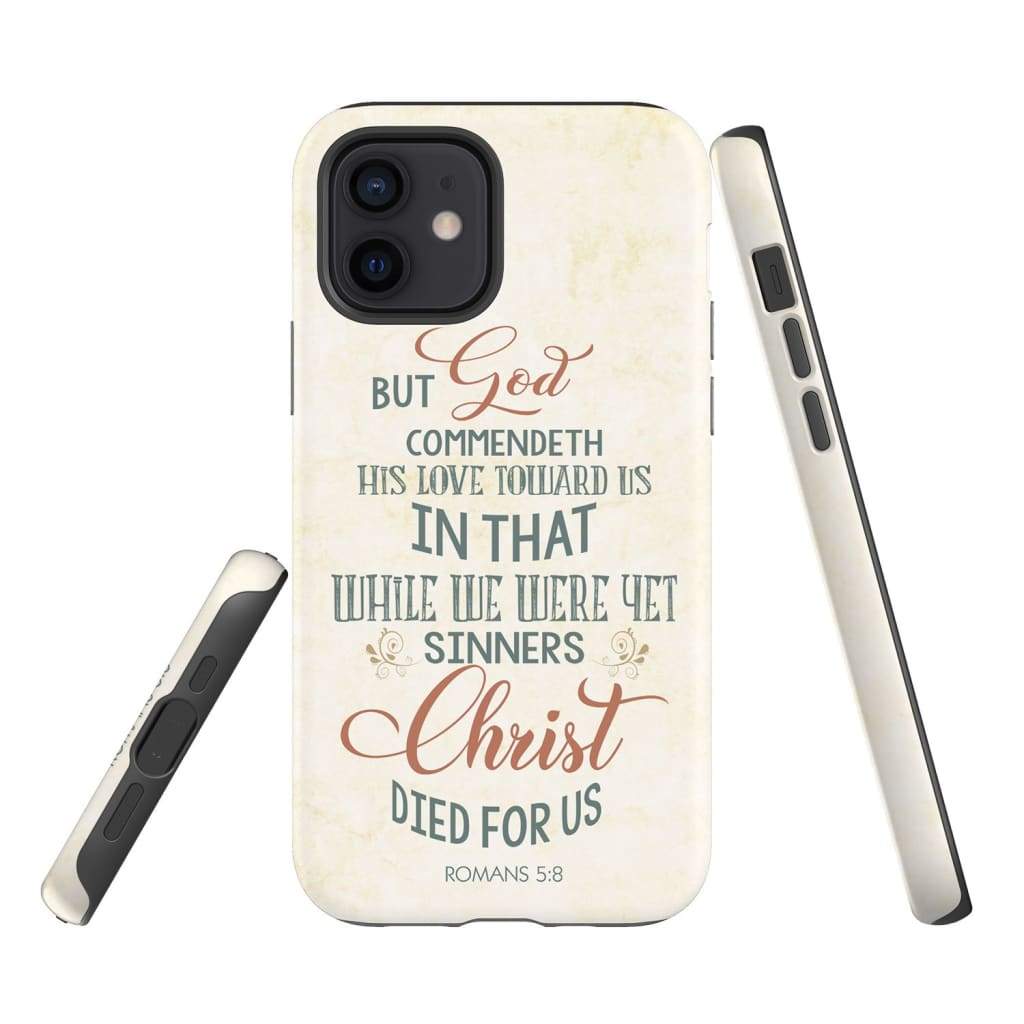 While We Were Yet Sinners Romans 58 Bible Verse Phone Case - Scripture Phone Cases - Iphone Cases Christian