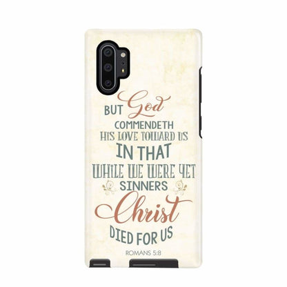 While We Were Yet Sinners Romans 58 Bible Verse Phone Case - Scripture Phone Cases - Iphone Cases Christian